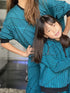 Teal and Black Brit Wit Jogger Pant - Girls